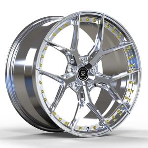 China Polished Barrel 2 Piece Forged Wheels Brushed Disc 21 22 23 Inches Aluminum Alloy factory