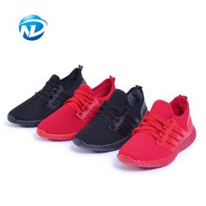 China Light Weight Sports Shoes Lace-up Mesh Fabric Shoes For Ladies factory