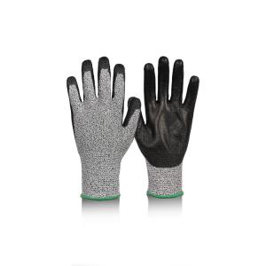 China Superior GRIP Palm Nitrile Coated Cut Resistant Gloves Level 3 ANSI factory