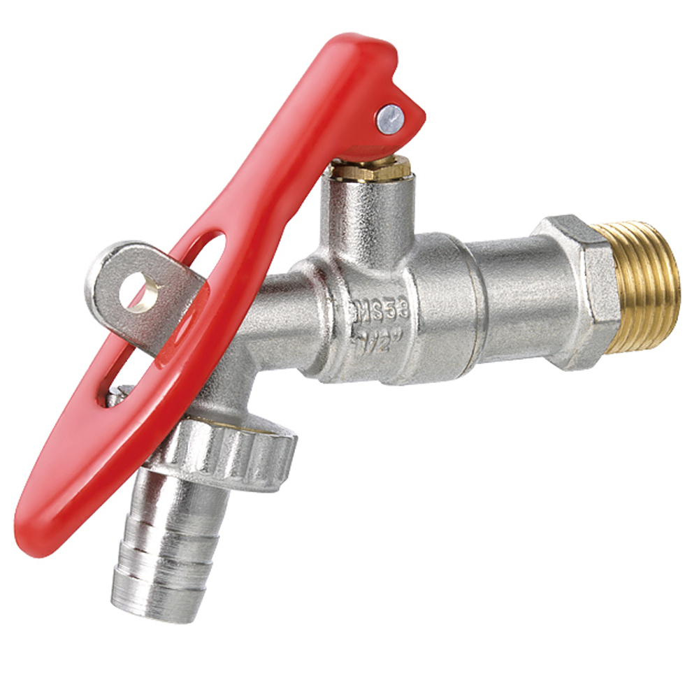 Aluminum Handle DN15 Straight Male Threaded Ball Valve