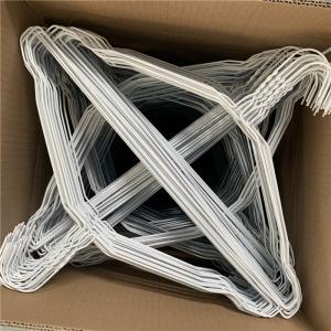 China Notched Painting Balcony Cloth Hanger , 2.3 Mm Wire Coat Hangers For Dry Cleaner factory