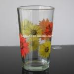 Silk Printed Blooming Daisy 16 Oz Highball Glasses