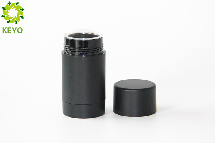 Matte Black Deodorant Stick Containers , 50g AS Plastic Antiperspirant Bottles