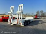 3 Axles Heavy Duty 60/80/100 Tons Lowbed Chassis Tractor Flated Bed Semi Trailer
