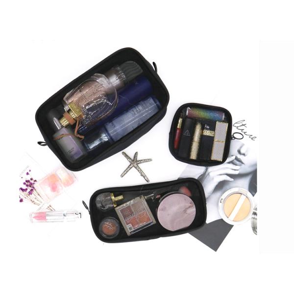 Lady portable mesh large capacity multi-functional South Korea travel three sets toiletry bag