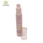 Pink Empty Lotion Tubes , Airless Cosmetic Tubes Pump Acrylic Cap Matte Varnish