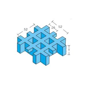 China Pultruded FRP Grating Panels Non Slip Treads 50 * 50mm For Secure Access Points factory