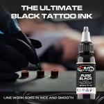 Black Waterproof Permanent Makeup Tattoo Ink For Skin 30ML