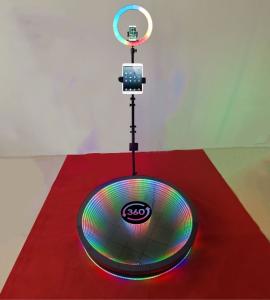 China Safety Design RGB LED 360 Photo Booth Slow Motion Tempered Glass factory