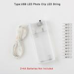Photo Clip USB LED String Lights Fairy Lights Outdoor Battery Operated Led
