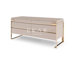 China Wooden High Gloss Metal Frame 6 Drawer Chest factory