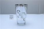 hot sale silver color glass candle holder, candle cup with laser logo wholesale