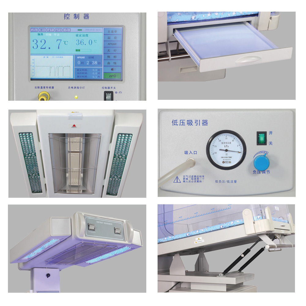 Cheap Price Premature Medical Neonate New Baby Infant Incubator radiant warmer For Newborns with infant phototherapy unit