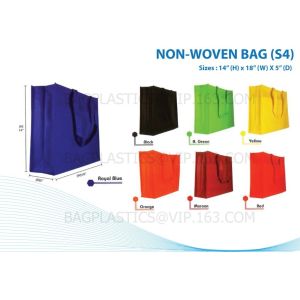 pp nonwoven bag, promotional recycled glossy laminated pp nonwoven shopping bag,