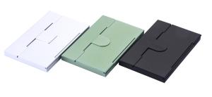 China Slim Metal Metal Card Case / Business Card Holder With Snap Closure factory