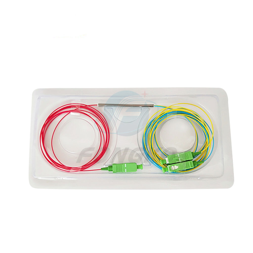 Hot Sale FTTX FTTH 1X2 50/50 20/80 Value FBT Coupler 2Way SC/APC Mini FBT Fiber Optical Splitter 1310nm or 1550nm or 14
