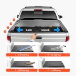 Manual Pickup Truck Bed Aluminum Hard Retractable Tonneau Cover for Ford