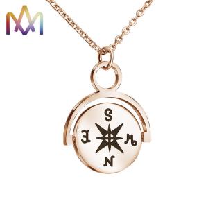 China Hypoallergenic SS304 Vintage Compass Pendant Necklace factory