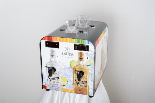 Liquor dispenser with two independent tanks can Cool two liquor in seconds