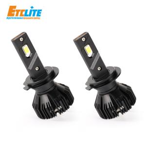 China 12V Fan Cooled LED Headlights H7 H4 100w IP68 Waterproof X70 factory