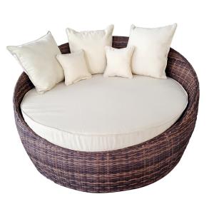 China Garden Rattan Lounge Chair Garden Reclining Along Extra Thick Cushions Excellent factory