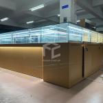 Customized Size Jewelry Display Cabinet White Golden Color