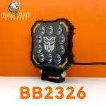 Universal Metal White Yellow Dual Color Motorcycle LED Headlight Car Work Light