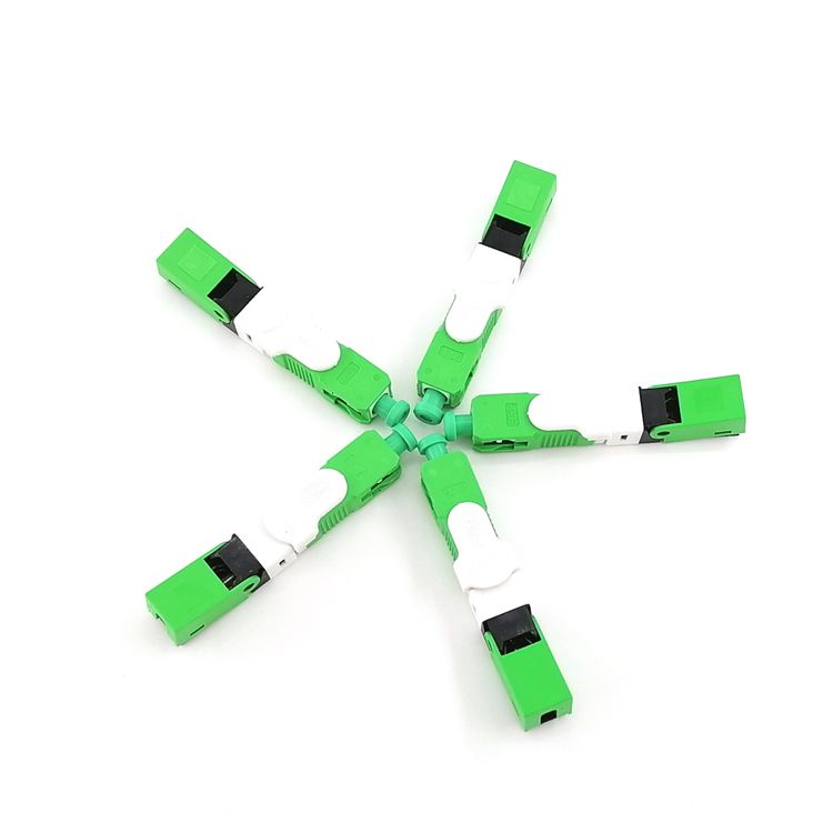 0.3dB Green Fiber Optic Fast Connector termination Sc/Apc For Test Equipment