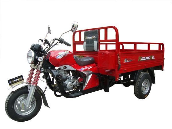 Motorized Fuel 3 Wheel Cargo Motorcycle , 150CC Cargo Tricycle With Glass
