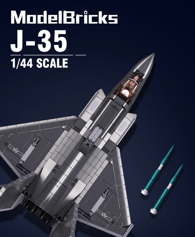J35 Fighter Toy Airplane Military Building Blocks for Kids ABS Plastic Remote Control
