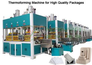 China Paper Molded Pulp Machine Forming , Drying And Hot Press Shaping 150kg/h factory
