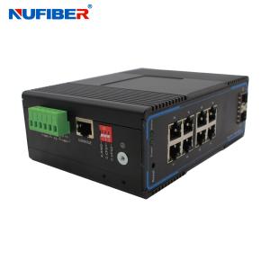 China 10/100/1000M Managed Industrial SFP Switch 8 UTP Port SNMP / Telnet / WEB Managed factory