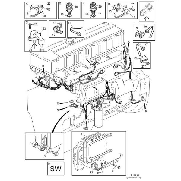 Excavator Controller 20582958 Excavator Spare Parts Apply For Vo-lvo Excavator EC360B