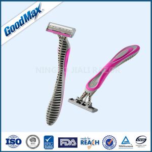 China Lubricating Strip Triple Blade Women Razor , Any Color Multi Blade Razor factory