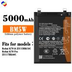 BM5W 4.48V 5000mAh Battery for Xiaomi Redmi K70 Pro Li-Polymer Replacement Parts