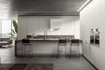 L shaped PET Kitchen Cabinets Customized White Modern Kitchen Cabinet