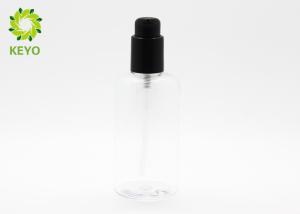China 200ml Cylindrical Shampoo Dispenser Bottles , Transparent PET Empty Shampoo Pump Bottles factory