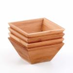 Home Kitchen Wooden Salad Bowl And Servers Food Grade For Fruit / Vegetables
