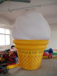 China inflatable product model replica / inflatable advertising giant icecream factory