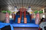 Pirate Themed Dolphins Commercial Inflatable Water Slides For Rental In