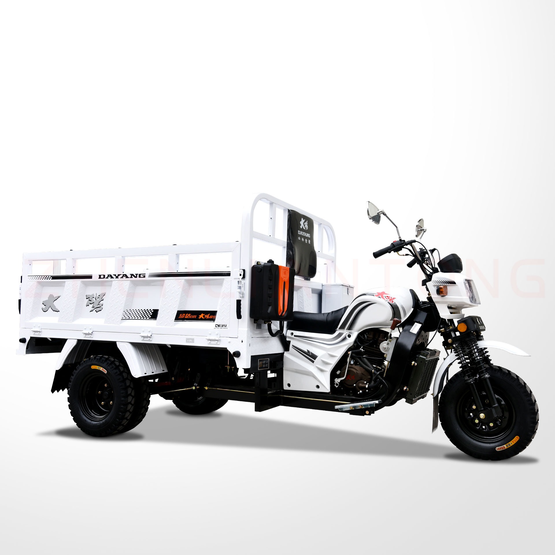 Water Delivery Gasoline Motorized 200cc 3 Wheel Cargo Motorcycle Floating Booster King