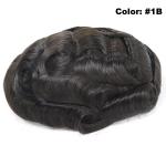 Q6 Human Hair Toupee for Men Soft Swiss Lace Cap with Clear PU Men's Hairpieces