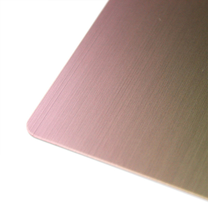 Art Customize 201 304 316 Hairline Finish PVD Gradient Color Brushed Stainless Steel Sheet