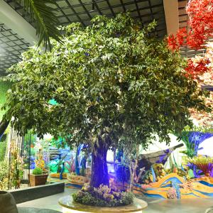 China Anti UV Artificial Banyan Tree Large Outdoor Foliage Plant UV Resistant Or Fire Retardent Leaves factory