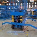 500kg SJY0.5-6 Scissor Working Platform 8m Working Height Hydraulic Climbing