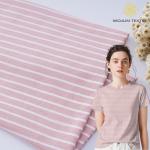 Soft Striped Material Fabric 140gsm T-Shirt Lycra Cotton Yarn Dyed Cloth