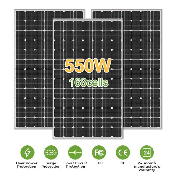 China 12V 550W Mono Solar Panel Monocrystalline PV Cell 1000W 11BB factory