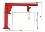 Rotary 360 Degree Swing Arm Crane / 5 Ton Free Standing Cantilever Jib Crane