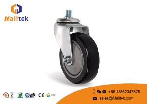 China PU TPR Supermarket Shopping Trolley Cart Elevator Caster 4 Inch Or 5 Inch Wheel factory