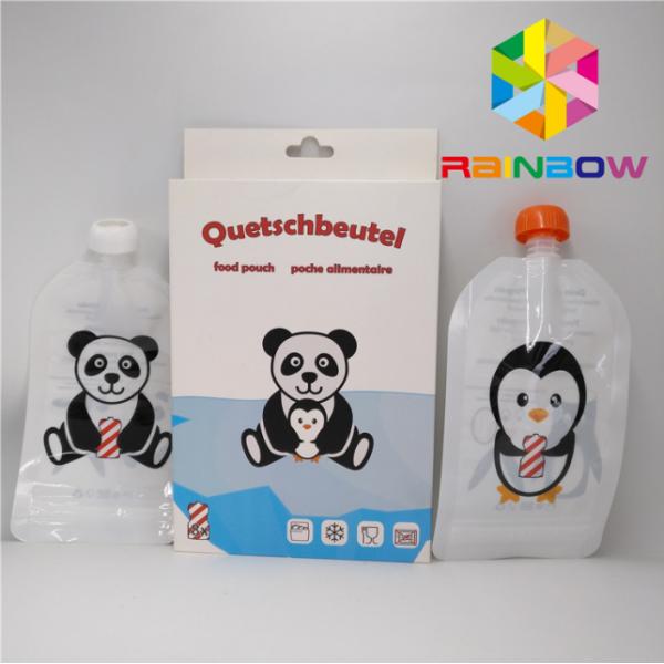 Reusable Liquid Spout Bags , Stand Up Pouches With Cap Doypack Foil Juice Spout